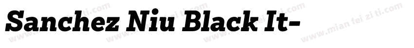 Sanchez Niu Black It字体转换